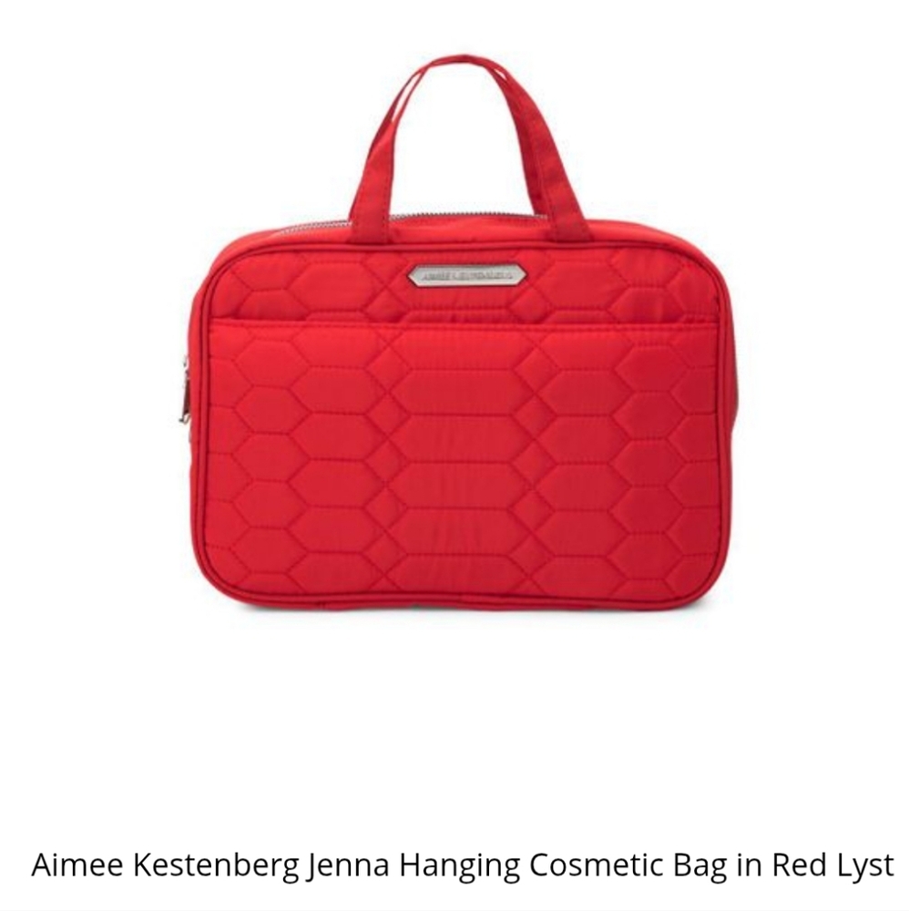 Aimee Kestenberg Red Hanging Cosmetic Bag